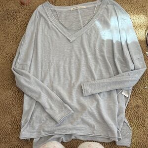 Free People Soft Gray Tee